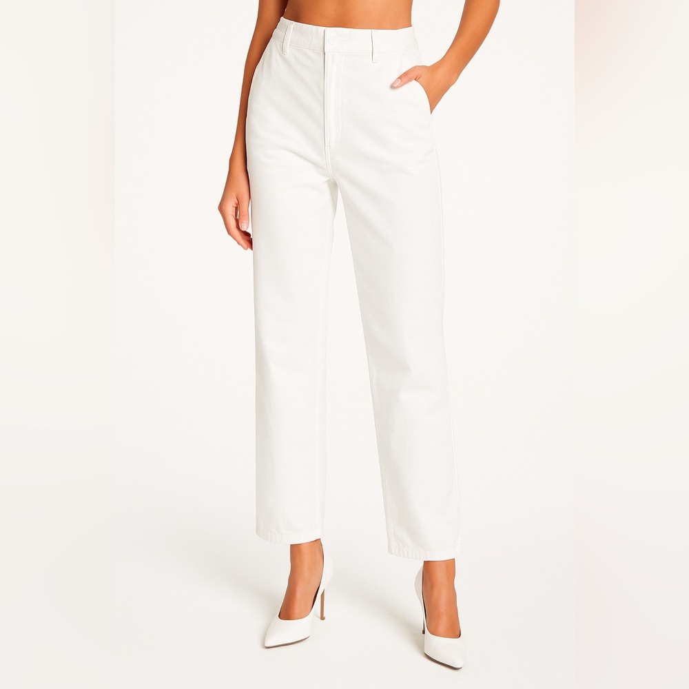 NWT re/done idgaf Trouser Pant White Sz 26 $250